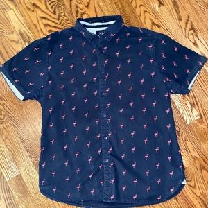 CACTUS MAN Short Sleeve Flamingos Beach